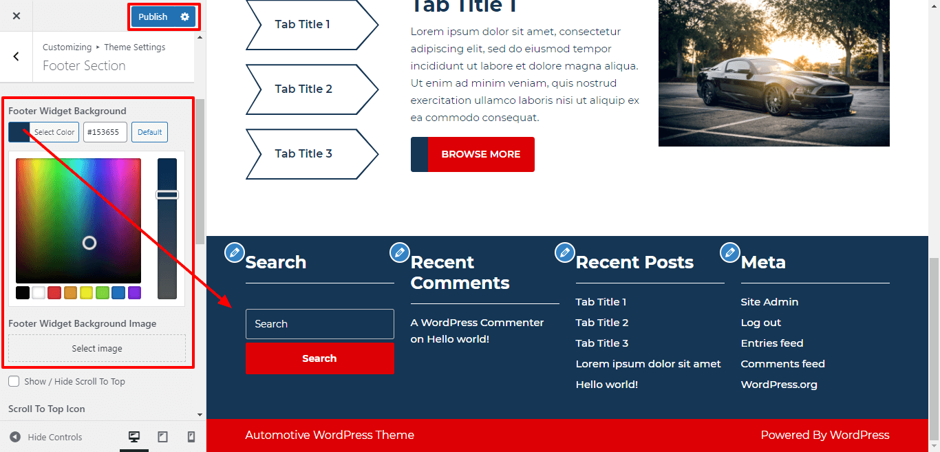 background of footer