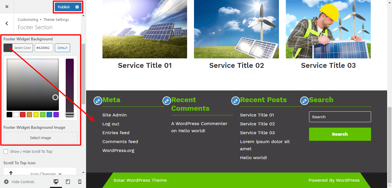 background of footer