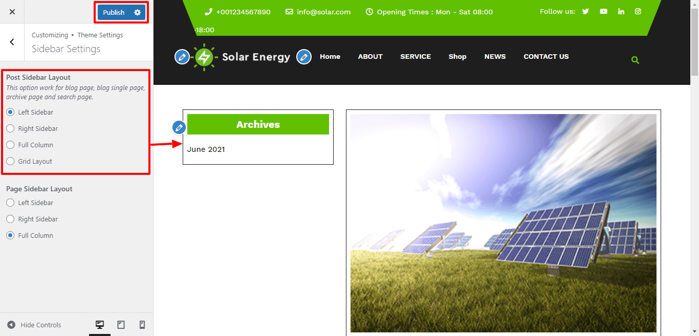 post  Sidebar Layout