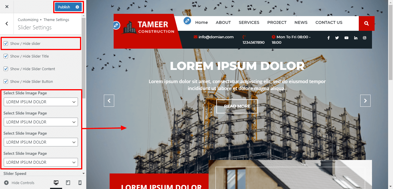 Create New Slider