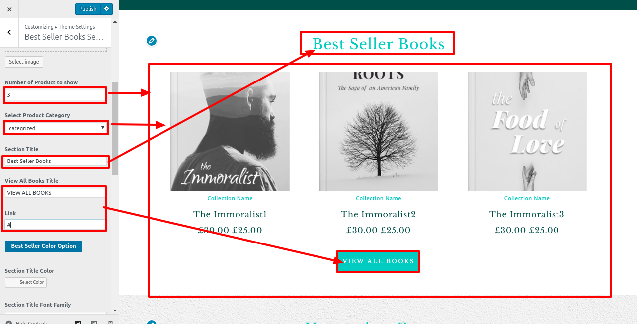 set Brand section