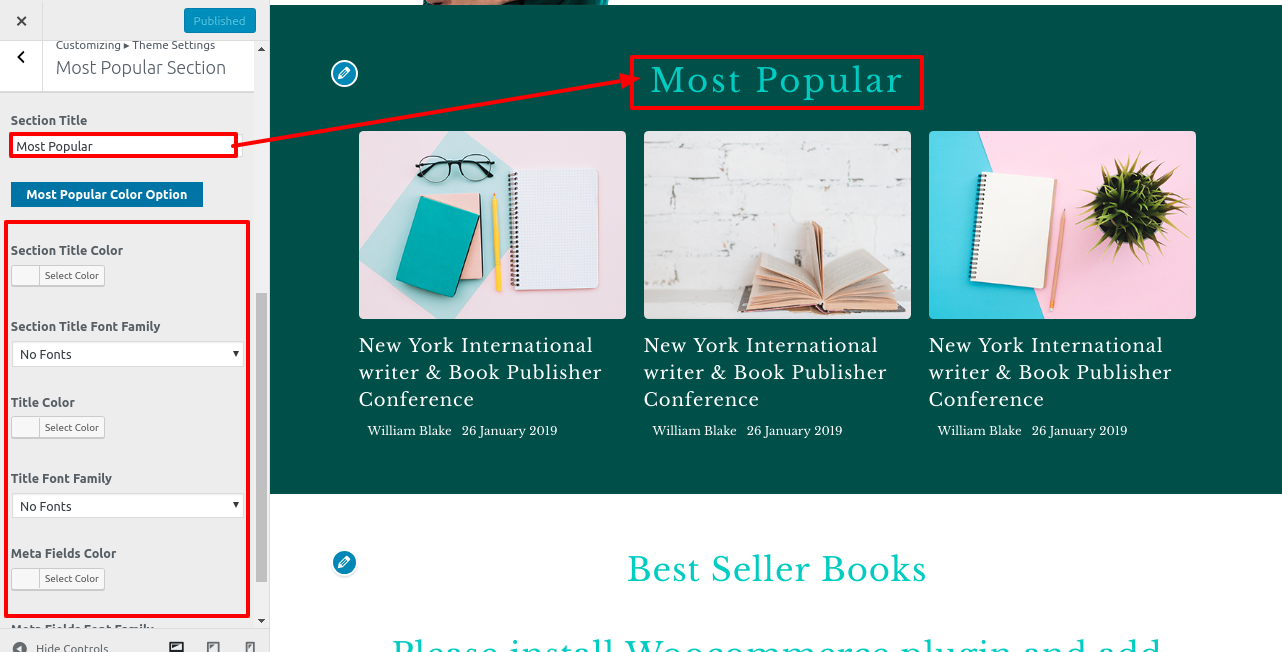 set about us section