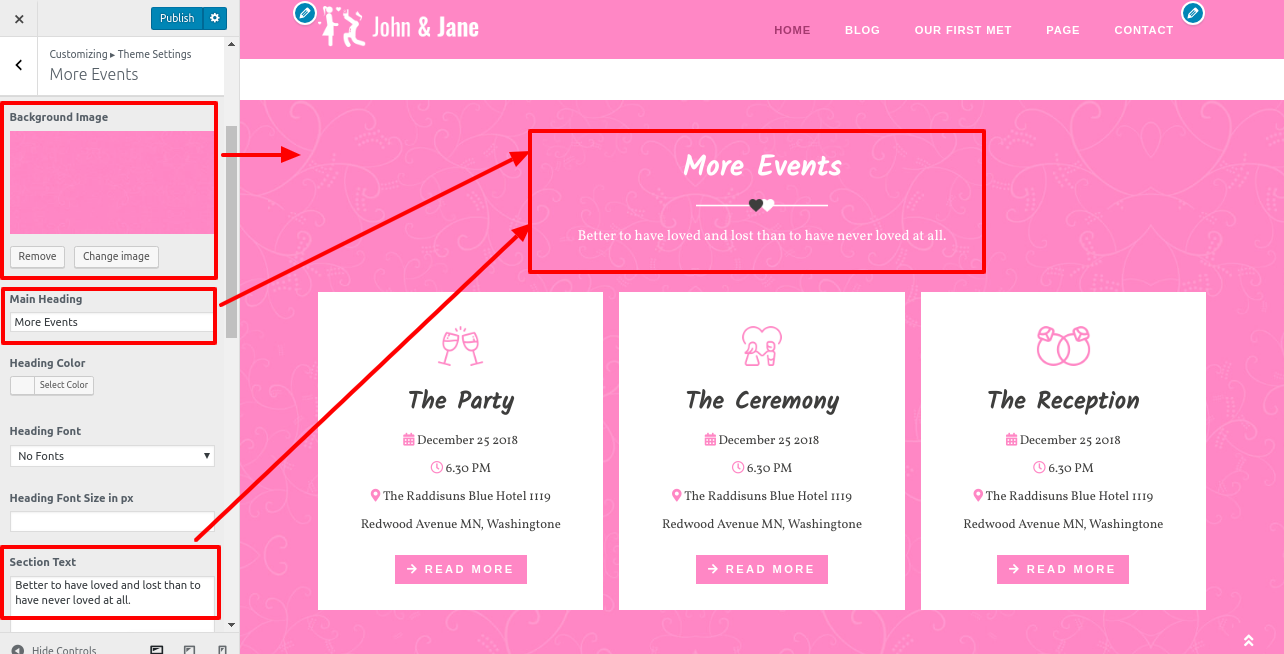 set Brand section