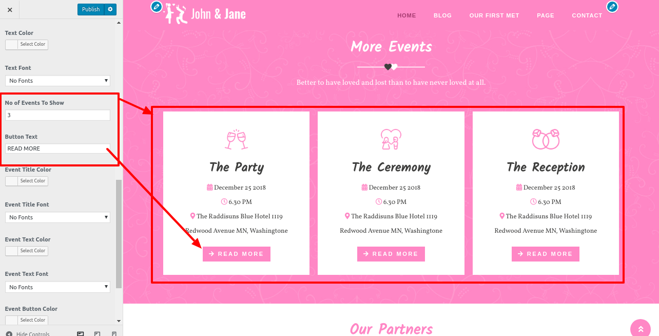 set Brand section