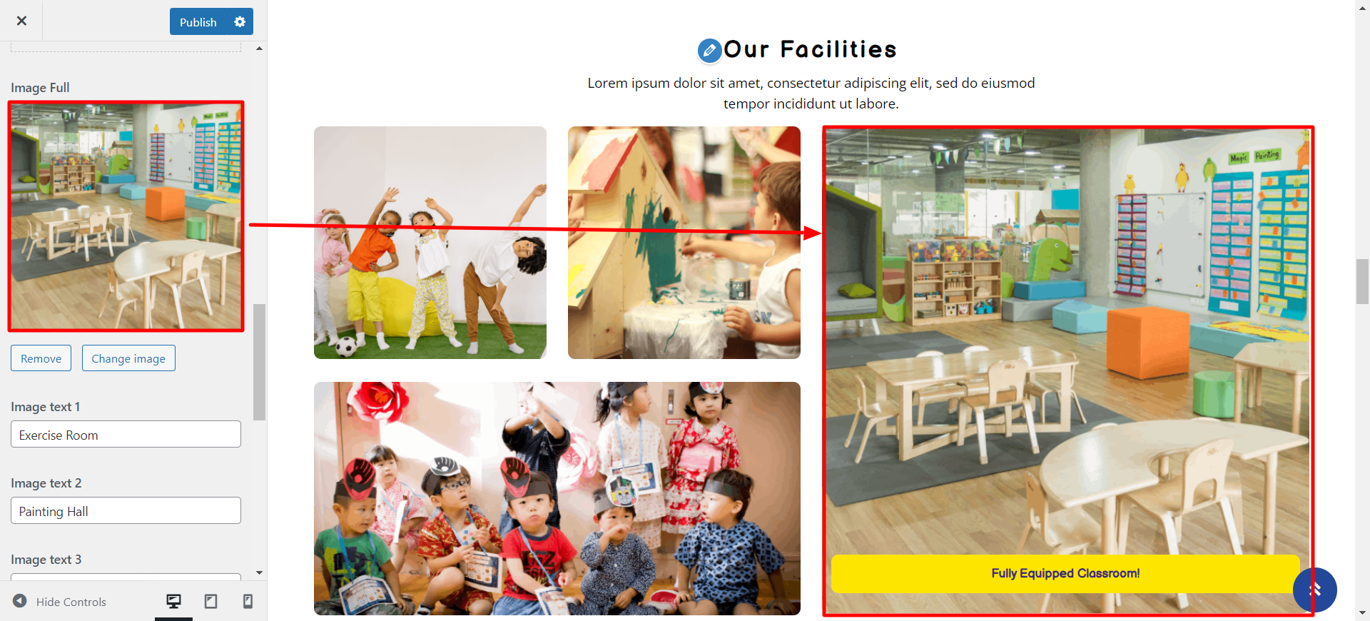 set about us section