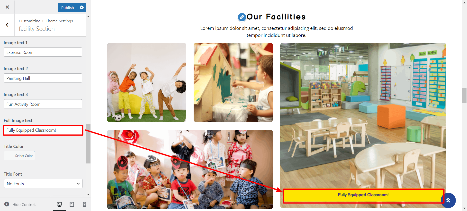 set about us section