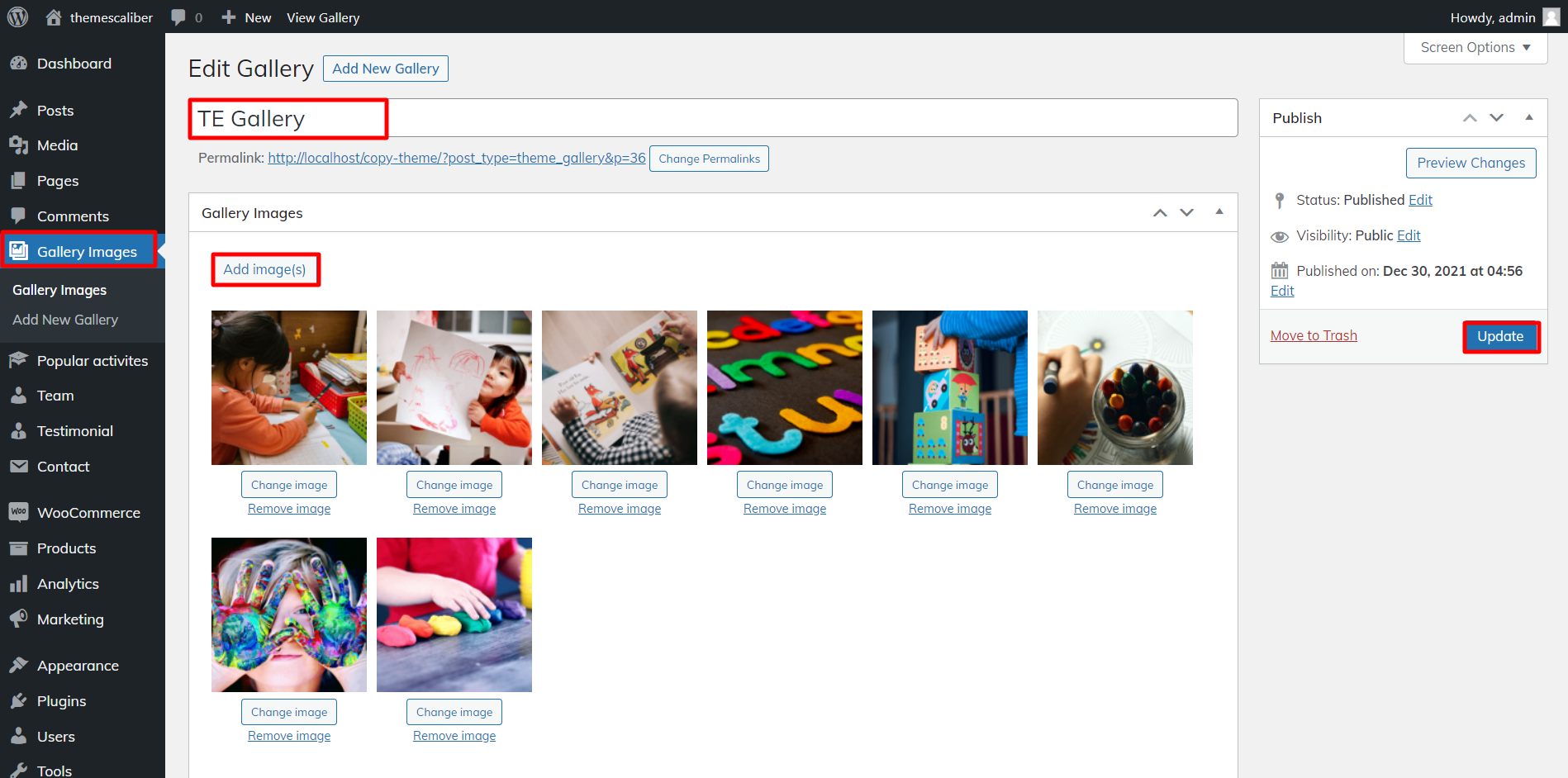 set about us section