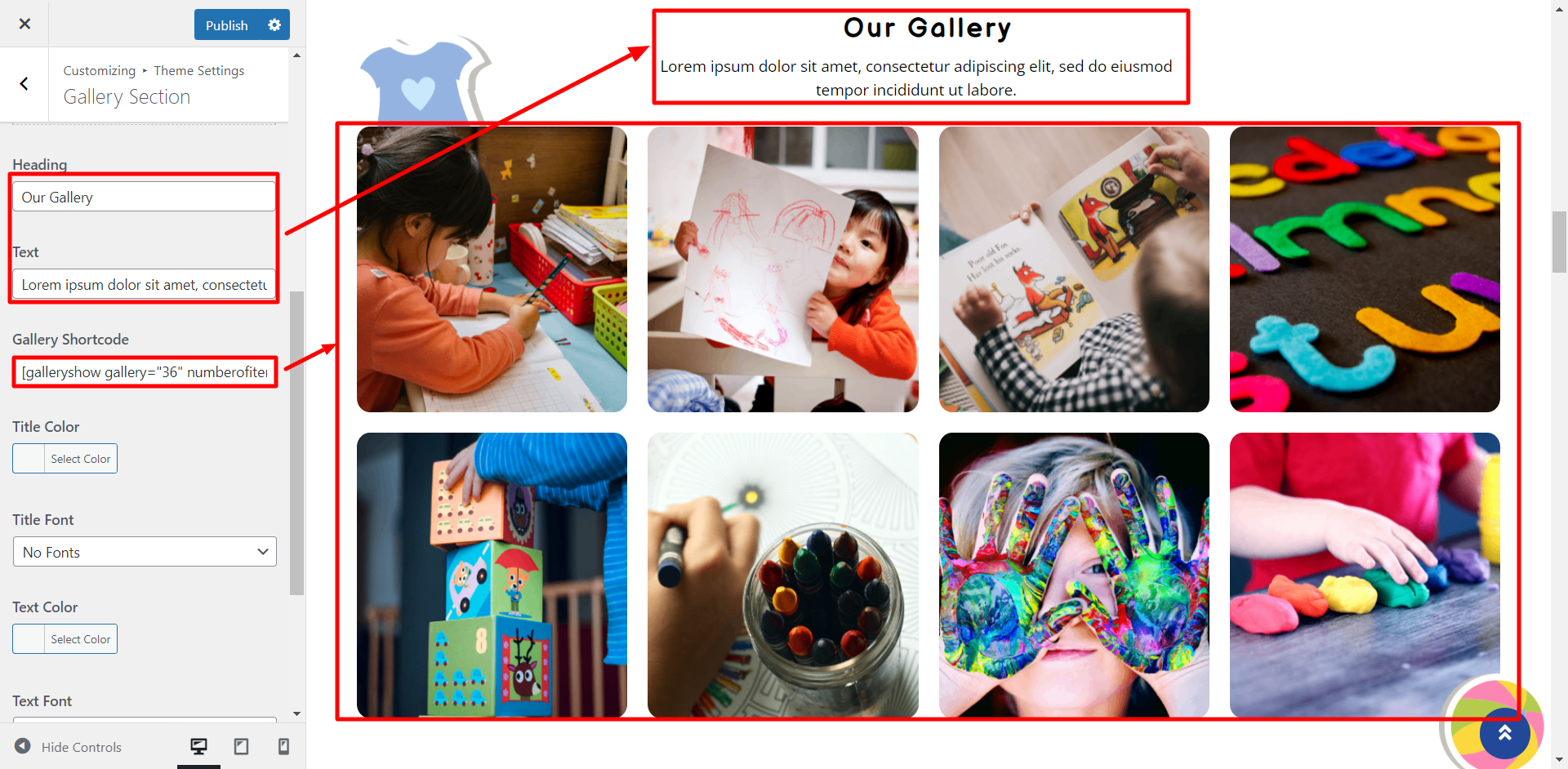 set about us section