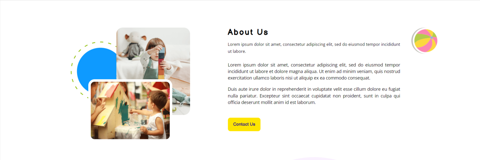 Final display of header