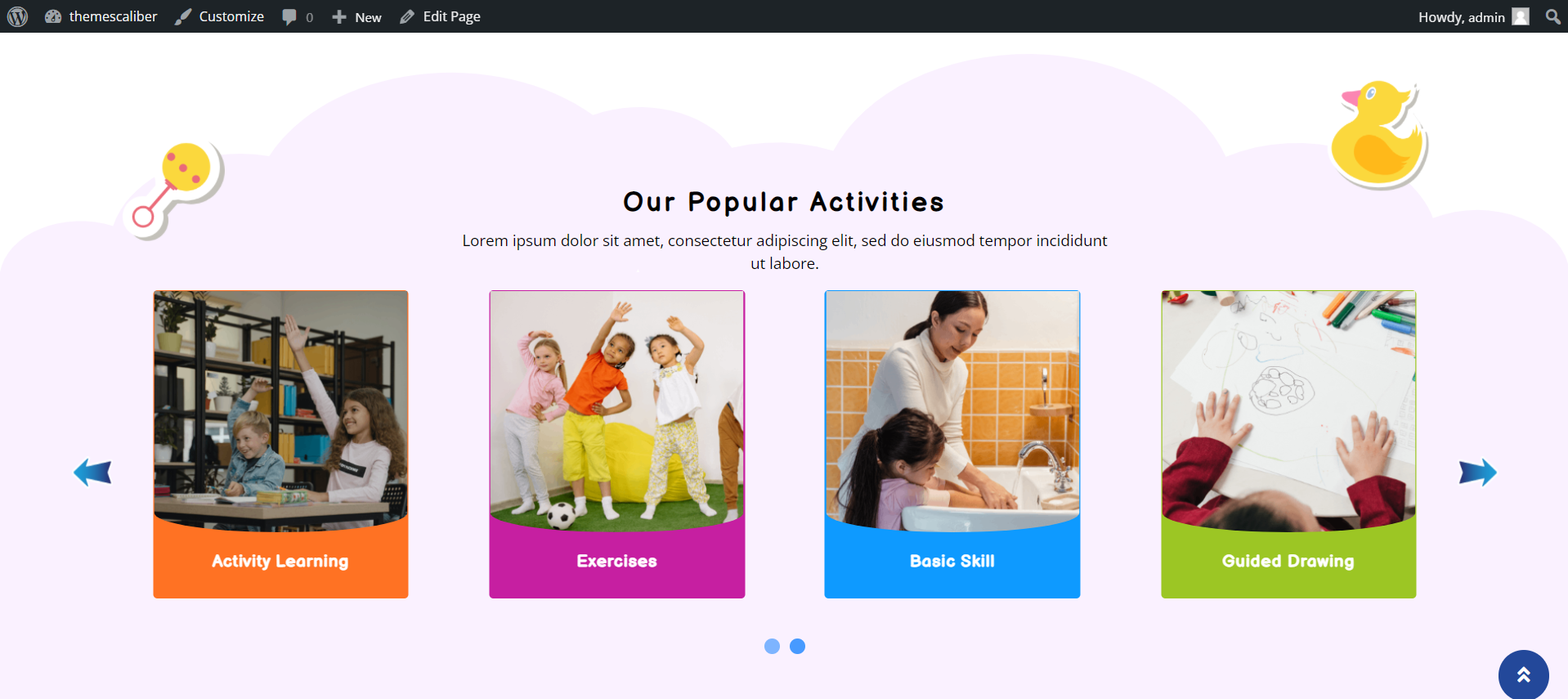 Final display of Product Tab Section