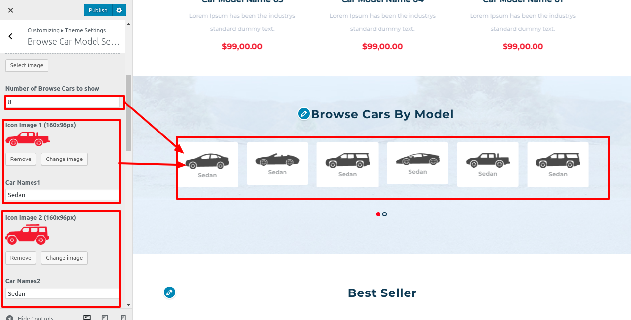 set about us section