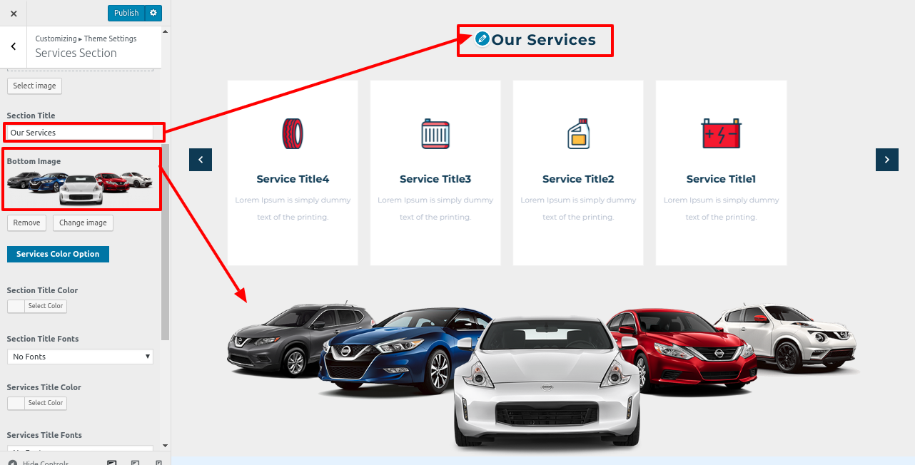 set about us section