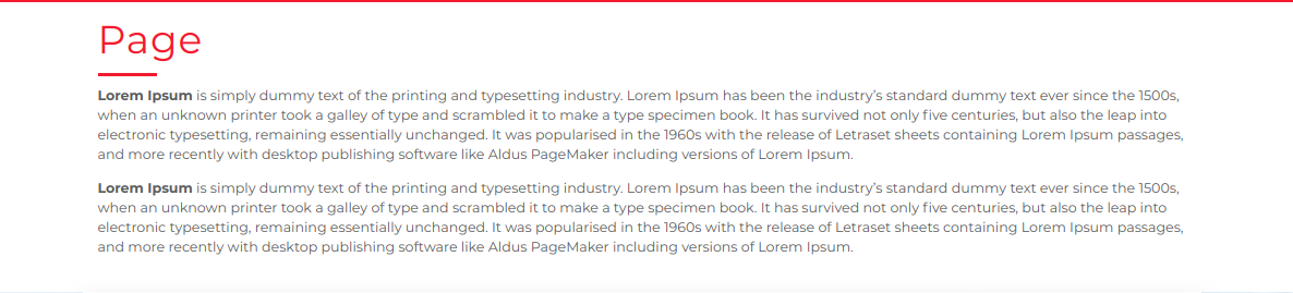 select Full Width Page template