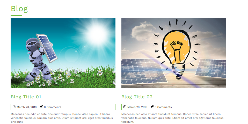 select Blog Full Width template