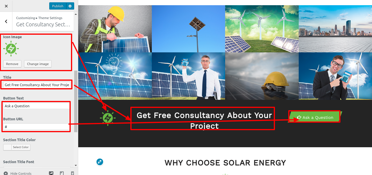 set about us section