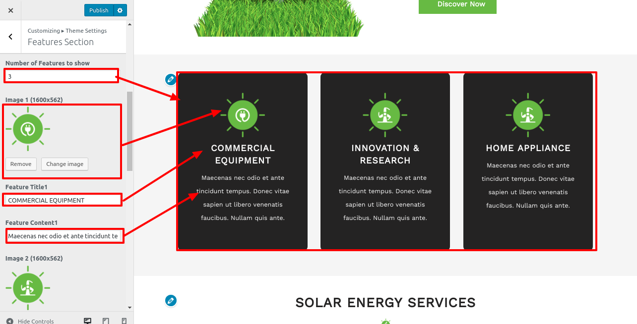 set about us section