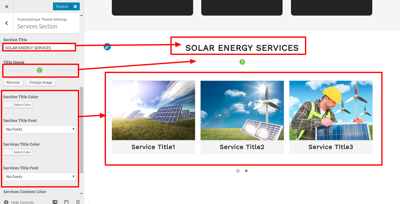 set about us section