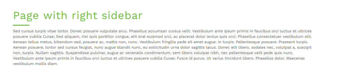 select Page With Right Sidebar template