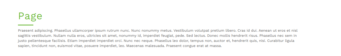 select Full Width Page template