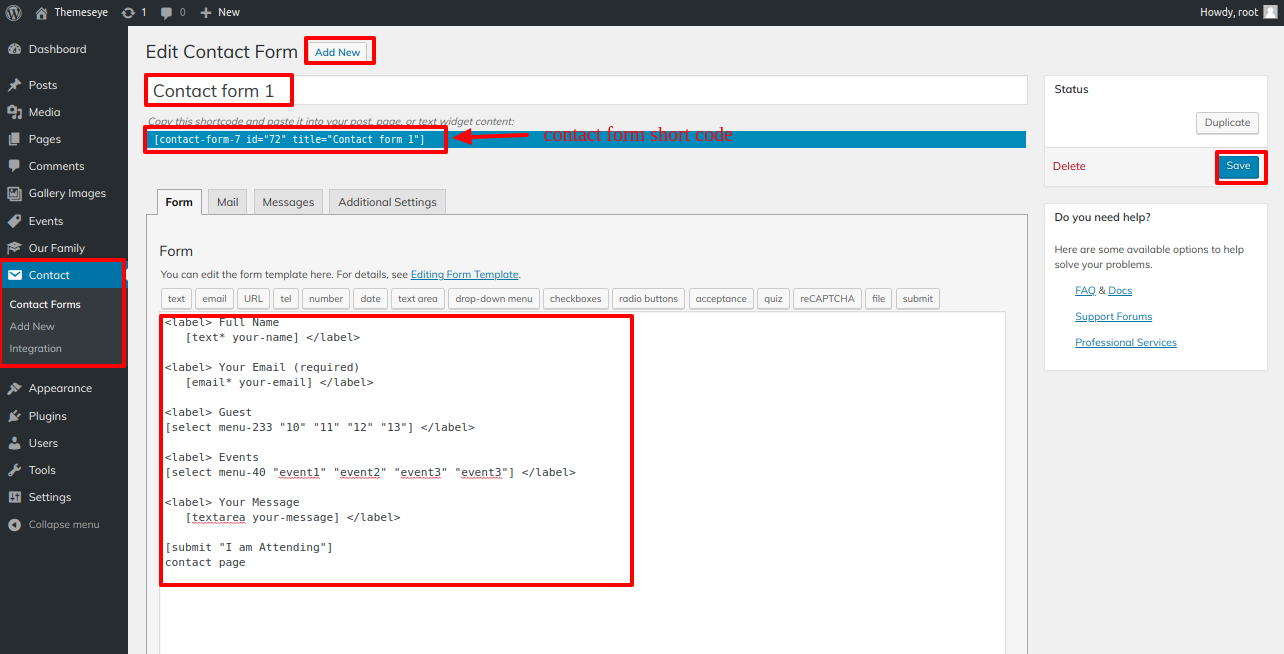 set Newsletter section