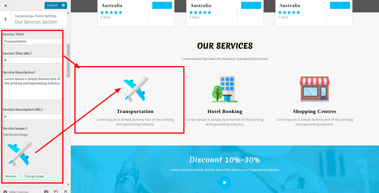 set about us section