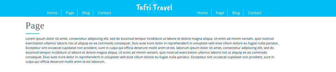 select Full Width Page template