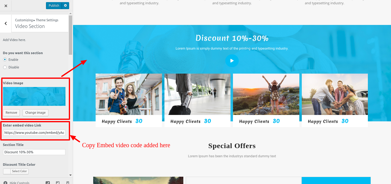 set  Featured Product section