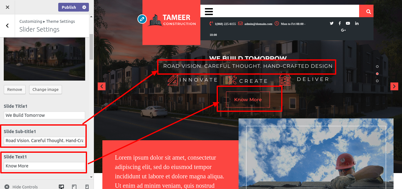 Create New Slider