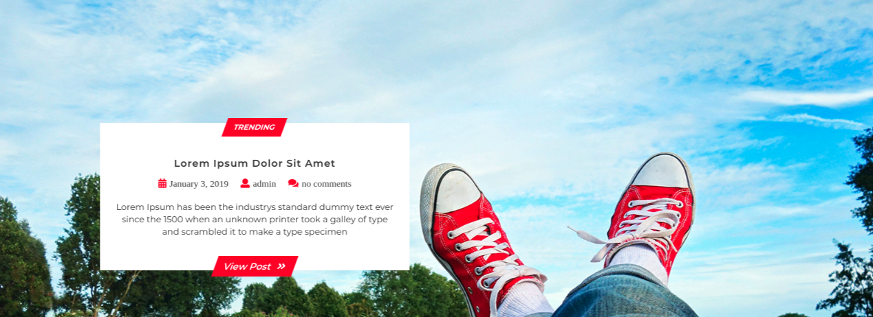 Final display of header