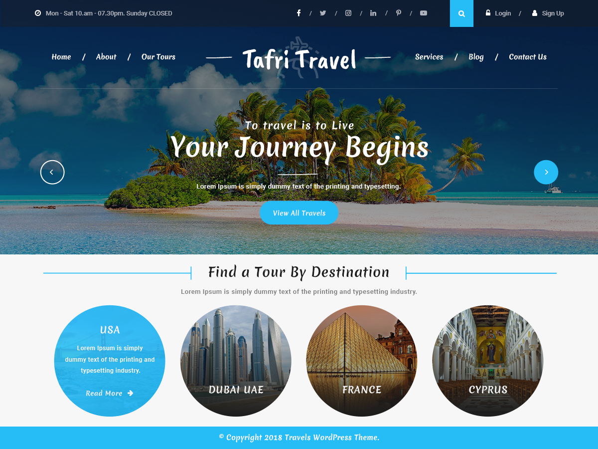 free travel website themes for wordpress